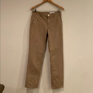 Bonobos Washed Chino Pants. Straight fit with plaid lined pockets. Size 30x34.